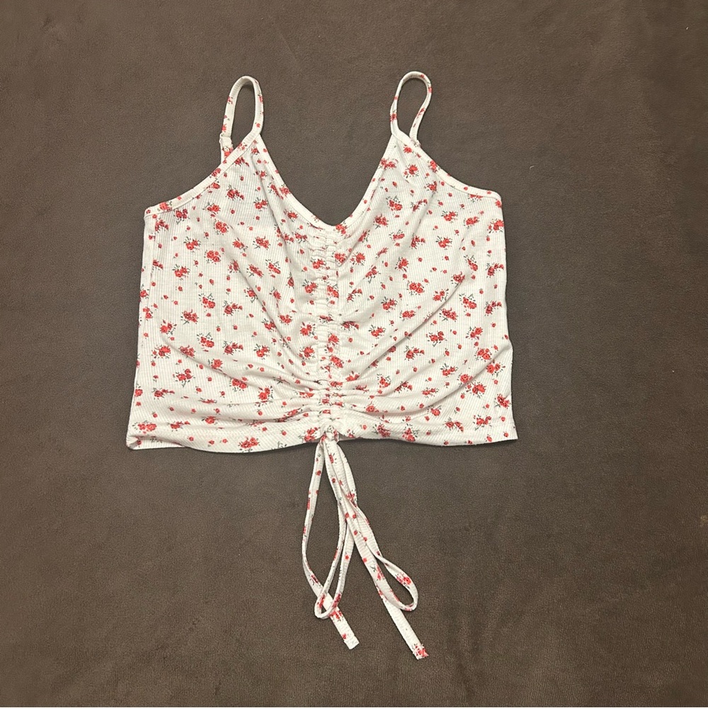 SHEIN Floral Camisole with Ruched Tie